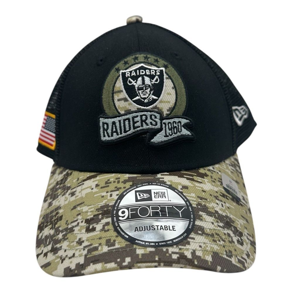 New Era 9Forty Las Vegas Raiders Hat Cap Snapback Camo 2022 Salute To Service